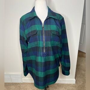 Vintage Chaps Ralph Lauren Watch Plaid Popover Shirt Women's L